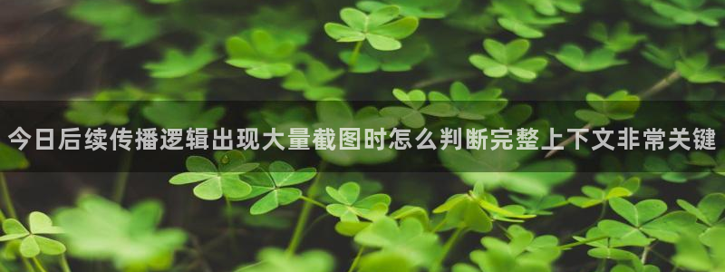 网络事件爆料:今日后续传播逻辑出现大量截图时怎么判断完整上下文非常关键