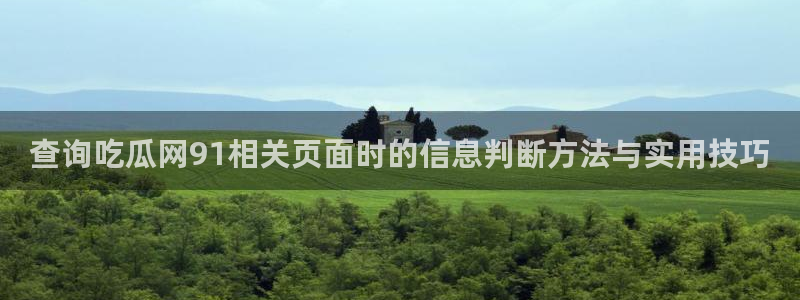 黑料热门新闻:查询吃瓜网91相关页面时的信息判断方法与实用技巧