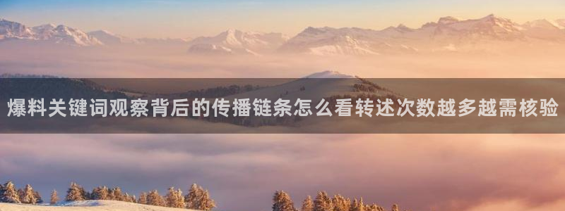 黑料爆料事件网：爆料关键词观察背后的传播链条怎么看转述次数越多越需核验